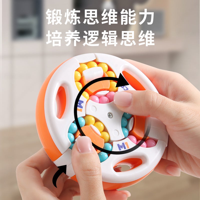 Children'S Toys Double-Sided Ball Magic Bean Rubik'S Cube Can Rotating Fingertip Gyro Puzzle Decompression Intelligence Disk - Image 3